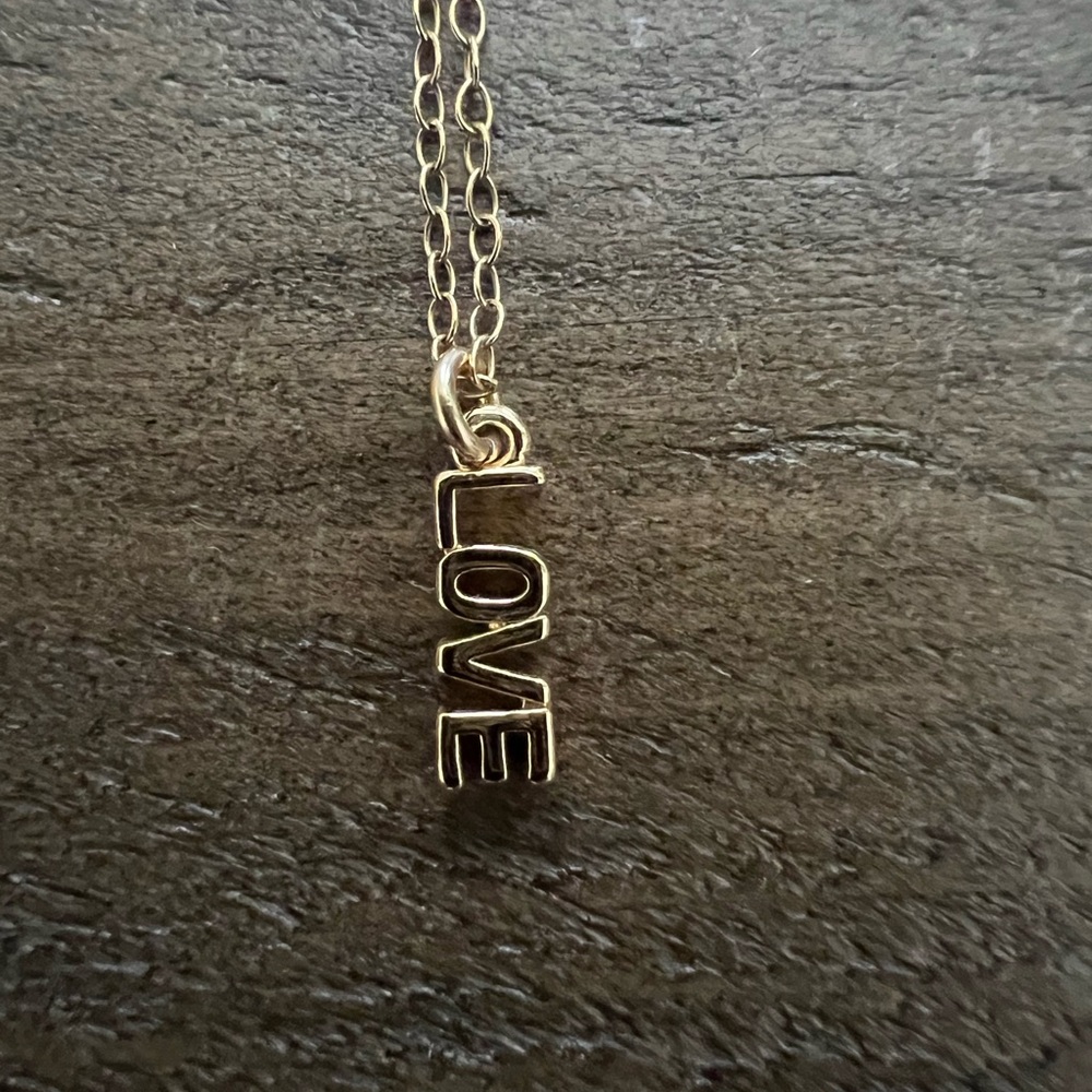 ✨NWT✨ Erin Fader Gold 'Love' Pendant Necklace
